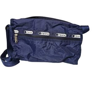 Vintage 80s LeSportSac Navy Shoulder or Cross Body Bag Unisex